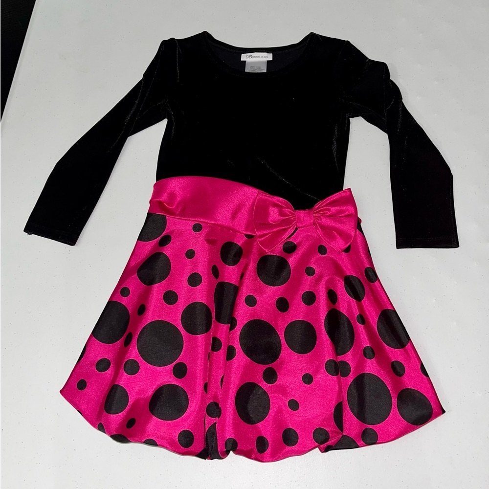 💜 Bonnie Jean Polka Dot Dress